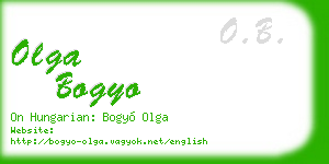 olga bogyo business card