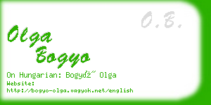 olga bogyo business card